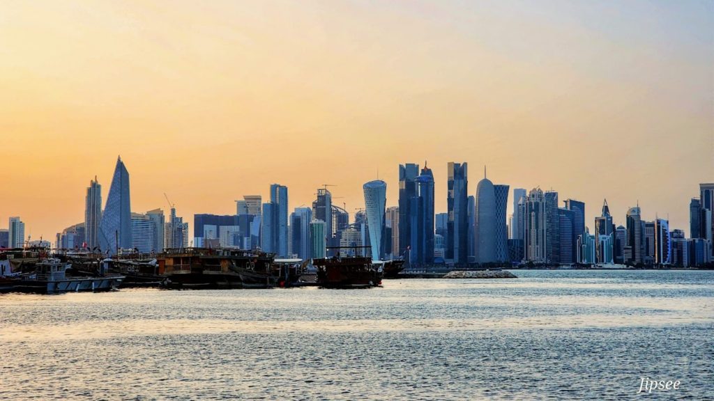 sunset-skyline-doha-qatar